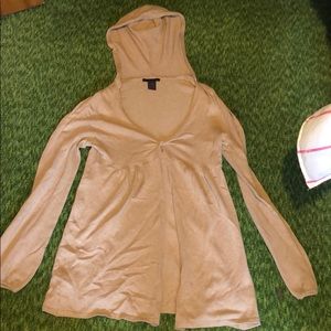 Cotton and cashmere hooded sweater